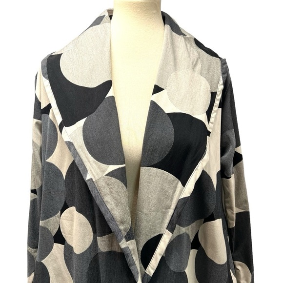 Bryn Walker Big Dot Print Open Front Art To Wear Lightweight Jacket Women Small - Picture 9 of 16